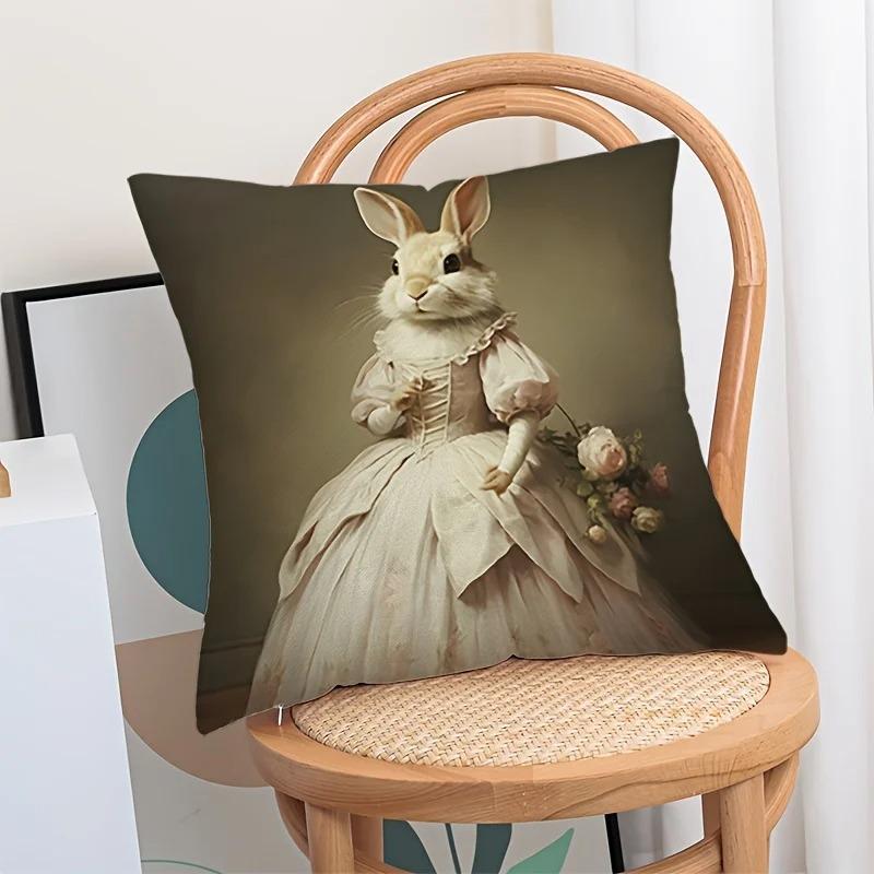 Домашний Декор Фэнтезийные Животные в Викторианских Костюмах Наволочки с Рисунком Чехол для Подушки Подходит для Дивана Спальни Автомобиля Наволочка