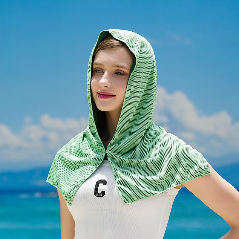 Ultra-Cool Summer Shawl: High-Tech Fiber, UV Protection, Breathable Headscarf