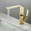 Brush Gold Bathroom Basin Faucets Hot & Cold Chrome Brass Lavatory Sink Mixers Taps Single Hole Faucets Black
