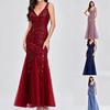 Элегантное модное платье с V-образным вырезом и пайетками Stylegown Летнее платье без рукавов