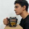 Кружка из нержавеющей стали с двигателями V12, ручной работы. Кофейная кружка для автолюбителей, кружка для чая для дома или офиса. Уникальные 3D подарки