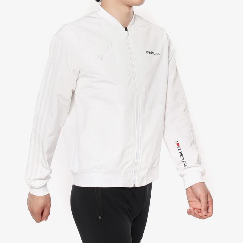 Adidas Casual Sports Baseball Jacket Men Outerwear White EI4442