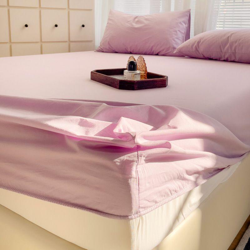 Комплект из трех простыней в полоску из стираного хлопка в японском стиле, полное покрытие, нескользящая цельная простыня, матрас Simmons, защита от пыли