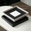 Поднос для чая ручной работы, косметика, квадратный поднос, хранение еды, тарелка для дома, свадьбы, вечеринки, искусственная кожа, орнамент, дерево, уникальные мелочи, аксессуары