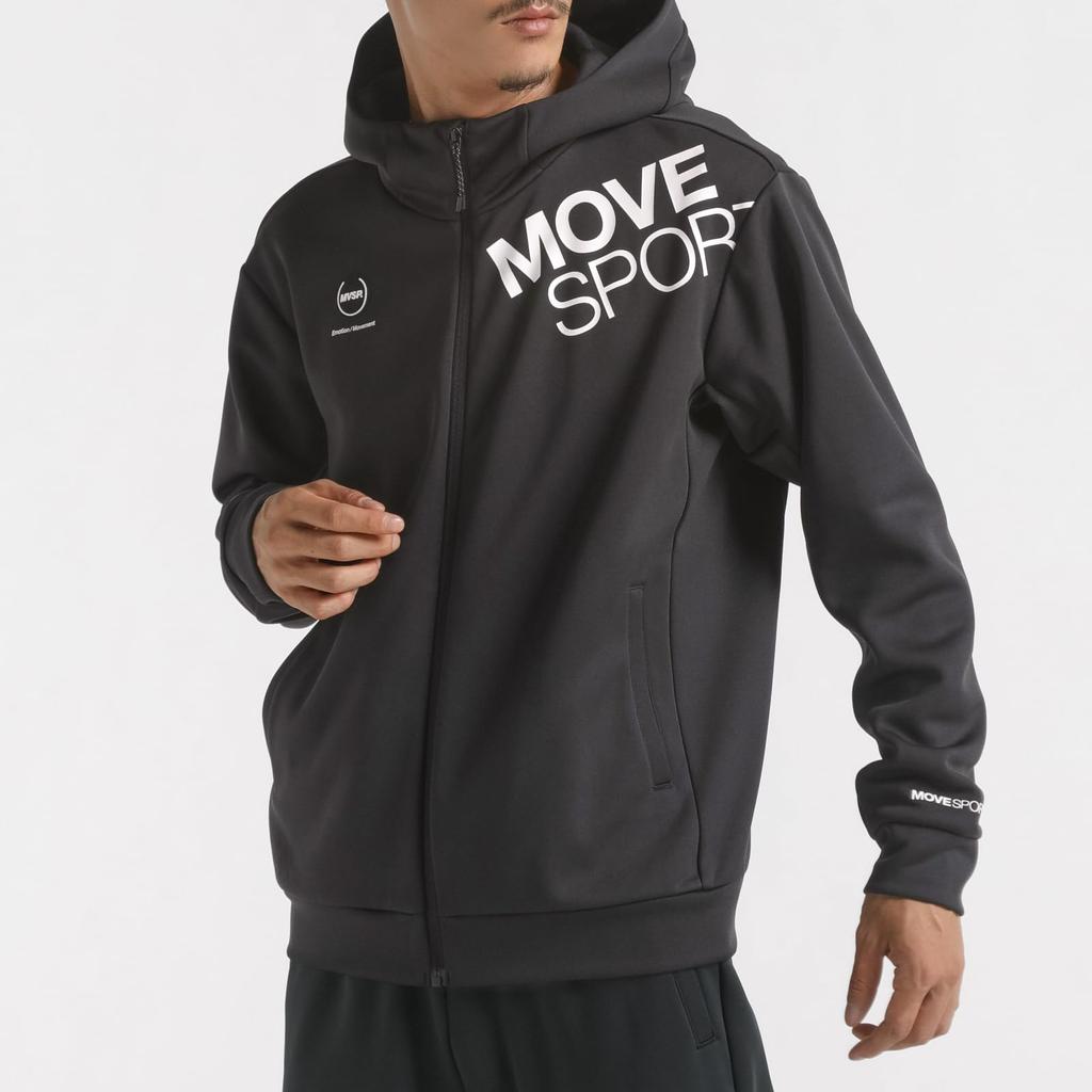 Толстовка Descente Худи на молнии Стрейч Тренировочная Беговая Черная M [Move Sports]