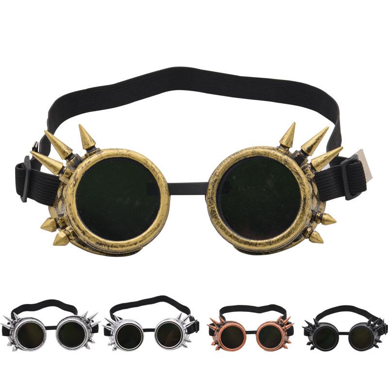 Steampunk helmet with goggles, retro glasses, outdoor sports gothic decoration, windproof protective eyewear, sunglasses