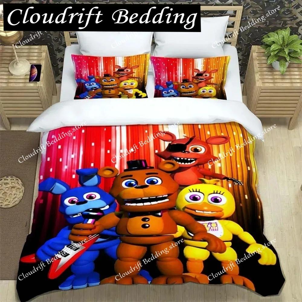 F-Five-Nights At Freddy´s FNAF Постельное белье Комплект постельного белья King Twin Double Boys Постельное белье из микрофибры или полиэстера Пододеяльник
