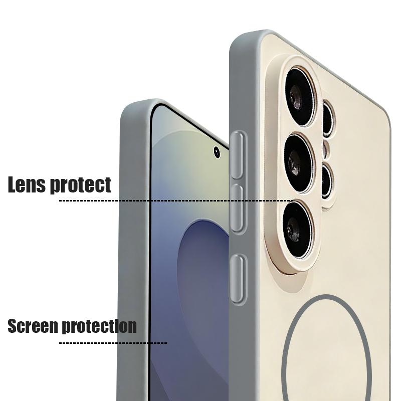 Магнитный чехол INS с принтом подсолнуха для Samsung S26 Ultra S25 Edge S24 FE S23 S22 Plus A54 A15 A35 A55 A16 A36 A56 A17 A37 A57 5G Матовый чехол