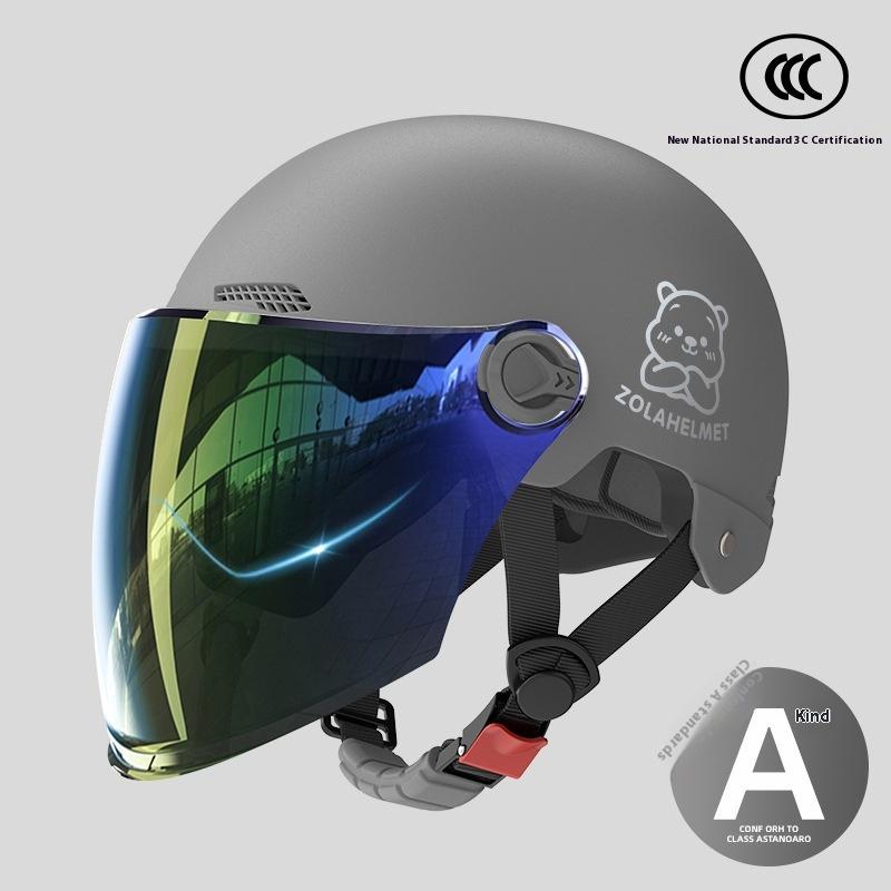 Bear Helmet, Electric Car, Half Helmet, Sunscreen for Women, Ventilated and Light, Wholesale with Ear Protectors, Warm In Winter