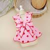 New Strawberry Print Pet Dog Dress Chihuahua Clothing Bow Summer Puppy Skirt Cool Sweet Dog Clothes Pet Supplies