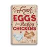 Farm Chicken Fresh Eggs Metal Tin Signs Vintage Plaque  Wall Art Decor Tin Plate Retro Poster Bar Happy Farm Home Wall Decor