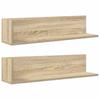 Wall Shelves 2 pcs Sonoma Oak 75 x 16.5 x 16.5 cm Particleboard
