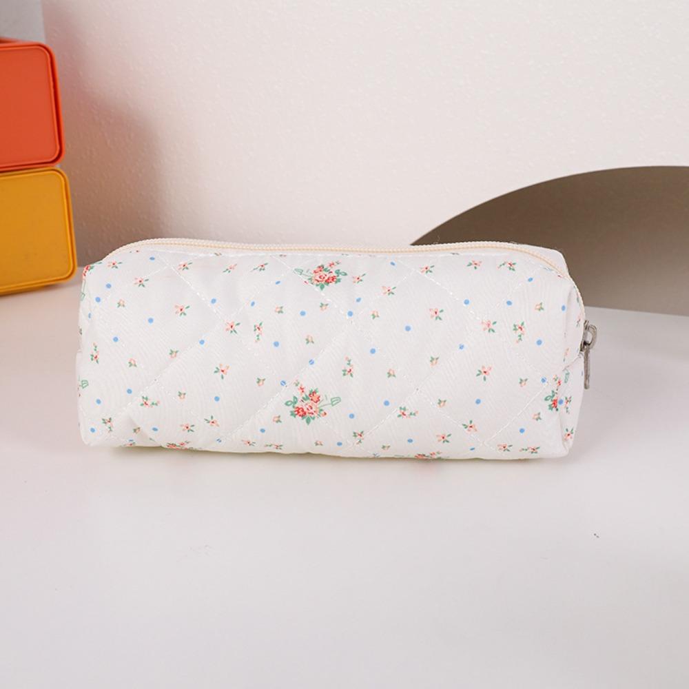 Cotton Pencil Case Portable Stationery Pouch Zipper Design Pen Bag  Back To School Gift