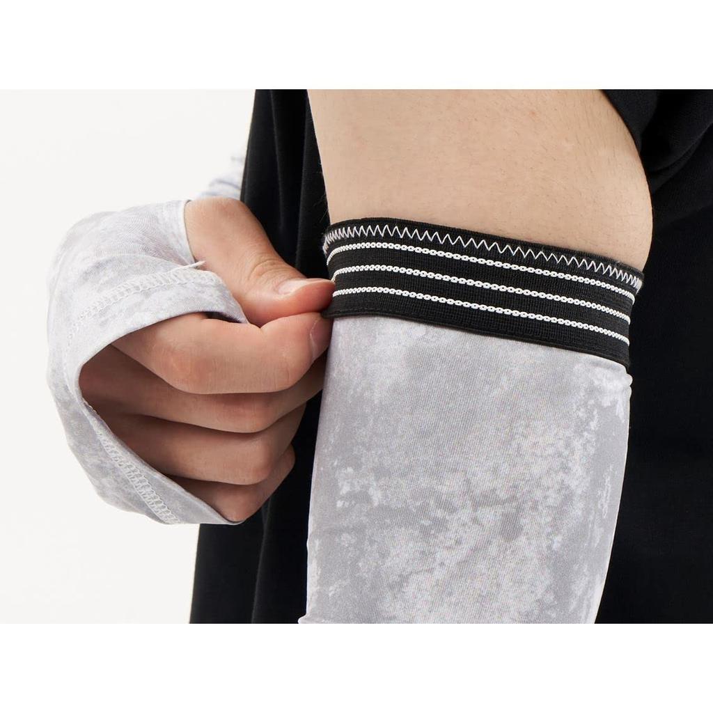 Чехол Ice Dry R Arm с прорезью для пальцев снизу, белый, M [Daiwa] DG-7723