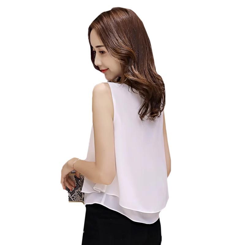 Women's Summer Double Layer Chiffon Sleeveless Camisole Top