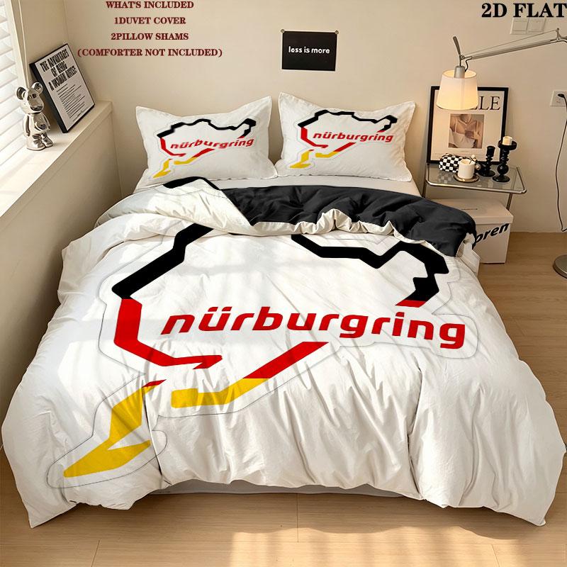 Pattern Bedding Quilt Set Quilt Cover Pillowcase Home Birthday Gift(1 * duvet cover + 2 * pillowcase, without core)