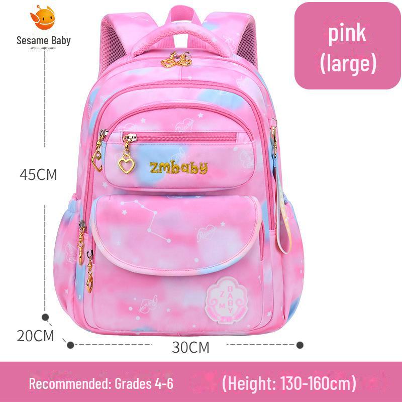 Sesame Primary School Backpack for Girls, 6-12 Years – Cute, Wear-Resistant, Large Capacity.