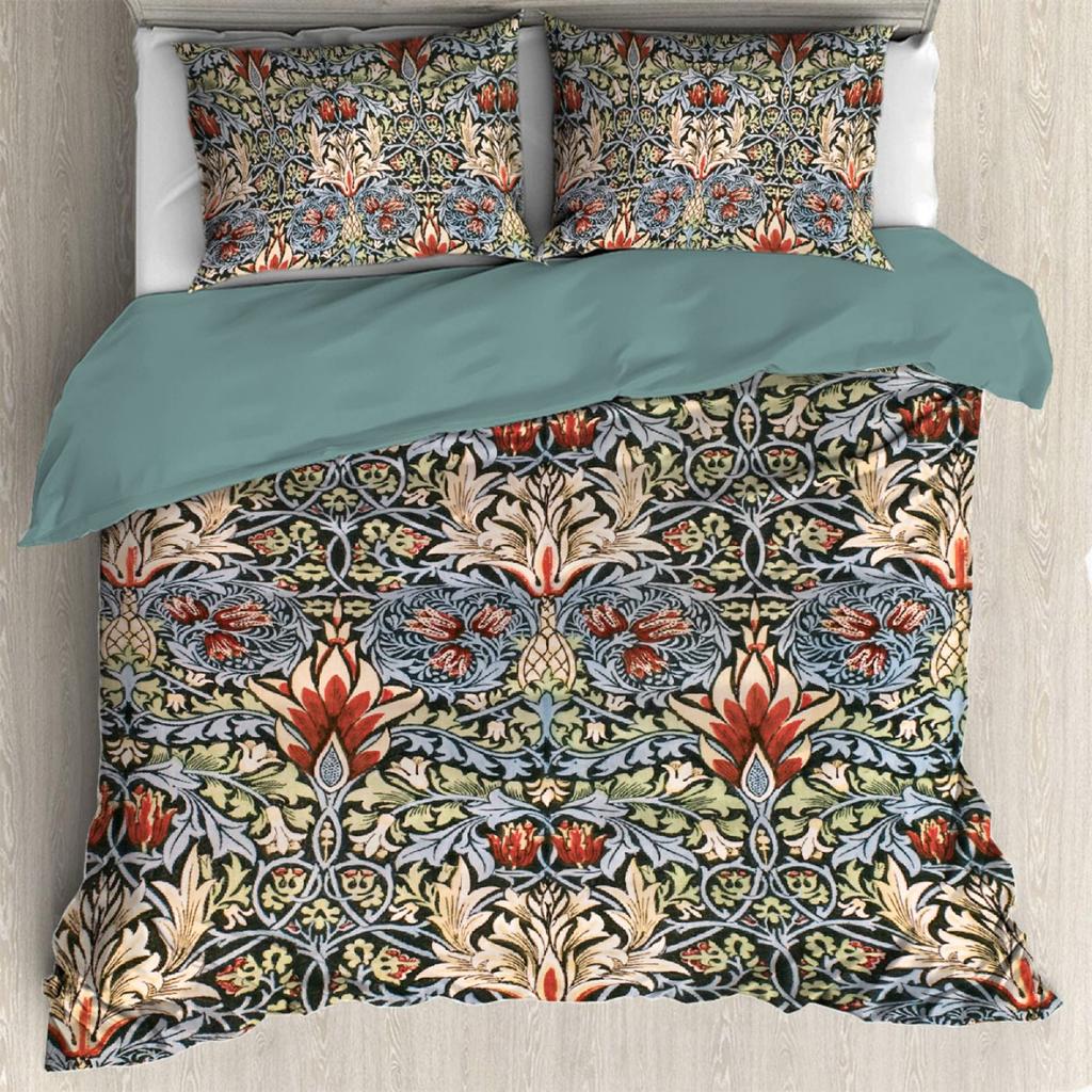 Комплект пододеяльника William Morris Strawberry Thief размера фулл/квин, мягкий, нежный, комплекты постельного белья для подростков/взрослых, пододеяльник