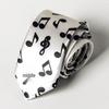 Галстук узкий с музыкальными нотами в корейском стиле - Унисекс, повседневная мода, галстук 5 см