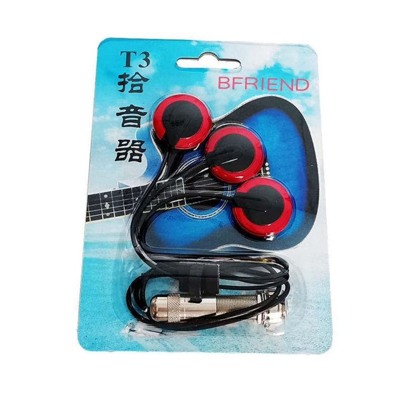 Самоклеящийся звукосниматель для калимбы, пьезоизлучатель, микрофон, контактный пьезозвукосниматель с зуммером для большого пальца пианино, скрипки, укулеле