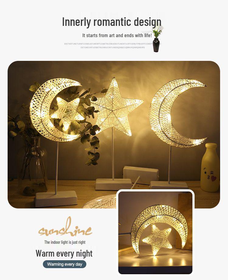 Fairy Lights Table Lamp - Romantic Heart Room & Dorm Decor Night Light