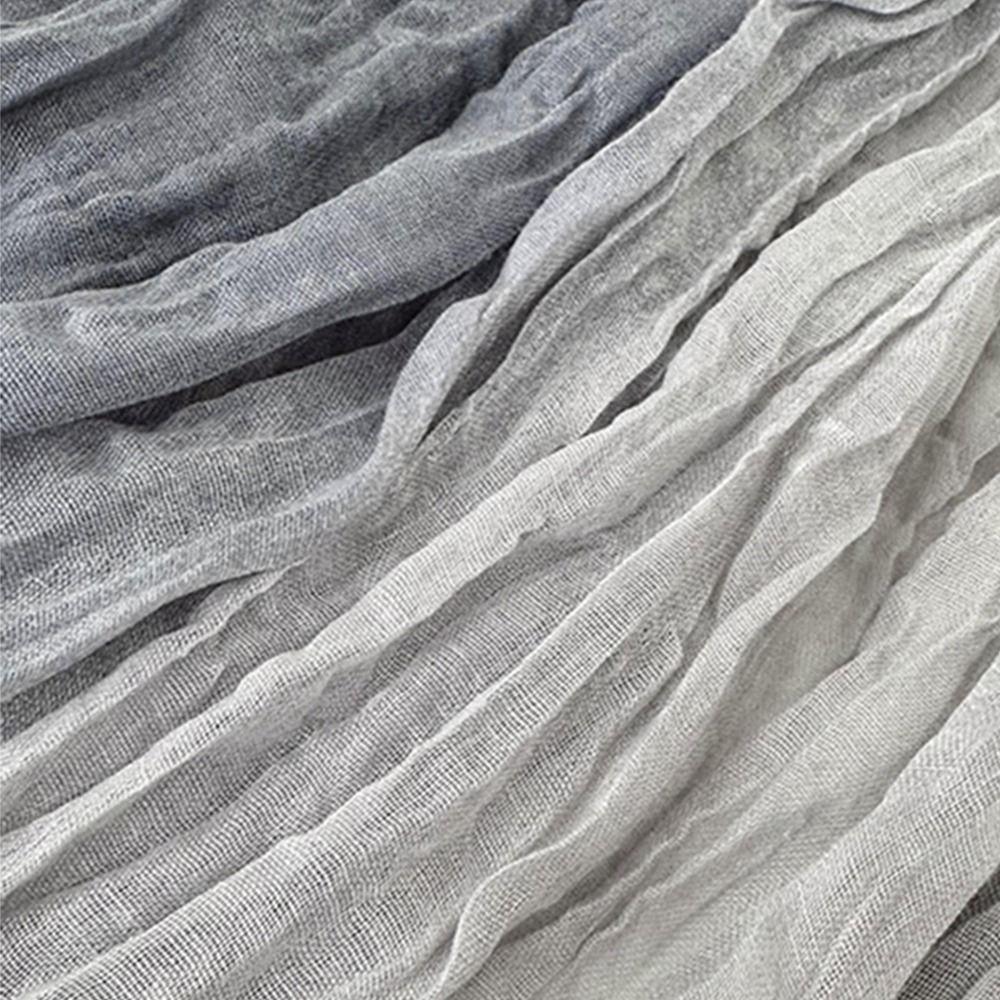 Теплый женский длинный плиссированный шаль-бандана в богемном стиле, шарф-накидка, шарф с градиентной текстурой, Осень Зима