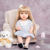 KEIUMI Reborn Baby Dolls Toy 55cm Made of KEIUMI Full Silicone Vinyl Waterproof Bebe Girl Doll with Long Hair Child Playmates