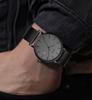BUREI Men's Analog Quartz Watch, Waterproof, Date Display, Black, Popular Brand, Simple and Stylish Business Watch with Milanese Mesh Strap