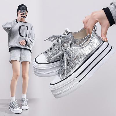 Летние новые студенческие универсальные туфли на толстой подошве, повседневная обувь для весны и лета