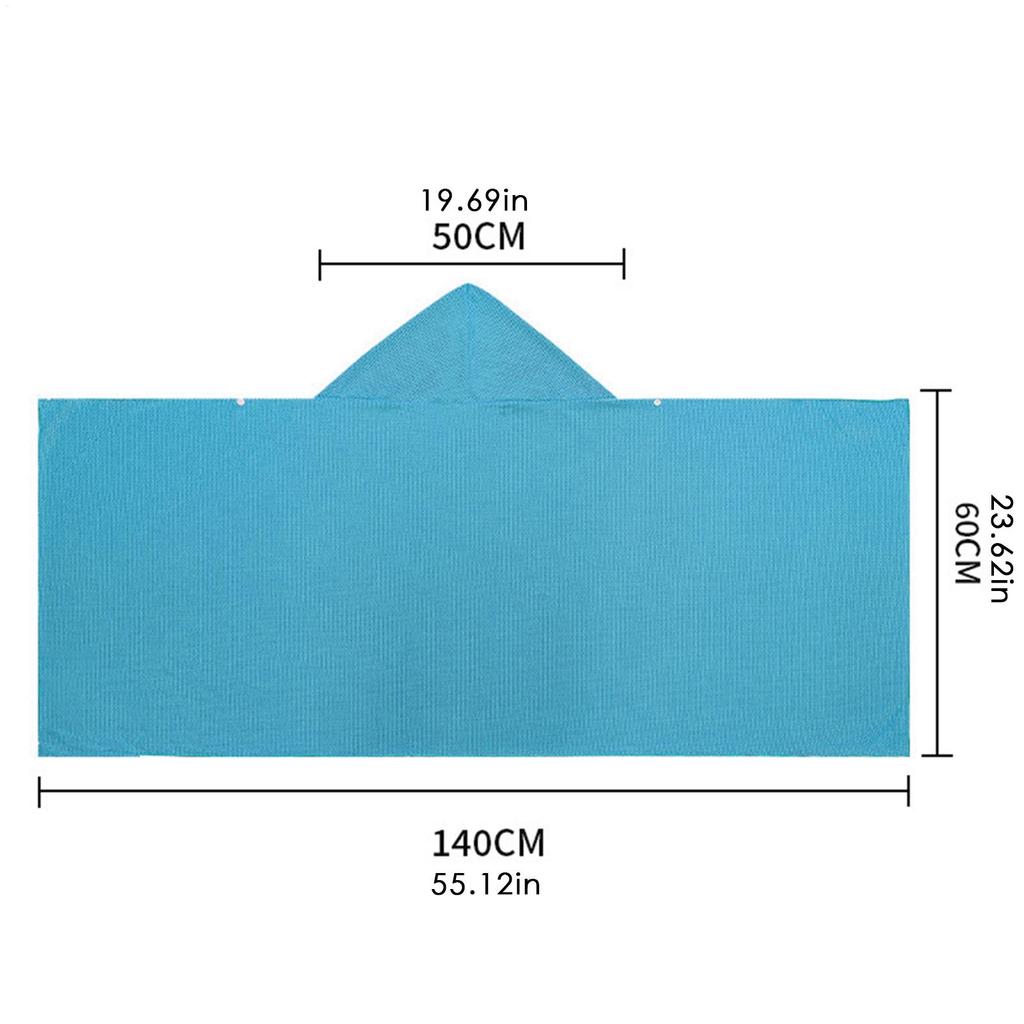 Полотенце с капюшоном для взрослых, банное полотенце-накидка 55,12x23,62 дюйма, быстросохнущее, защита от УФ, влагопоглощающее, прохладная накидка для спа-дня, лодки