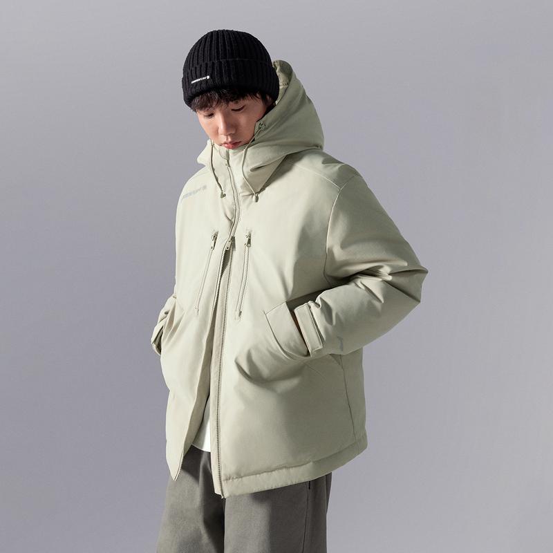 Li Ning CF Su Red Velvet Hot Pot водонепроницаемая теплая свободная модная куртка-пуховик с капюшоном мужская верхняя одежда лайм AYMU221-2