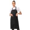 Chef Works Brio Black Regular Bib Apron