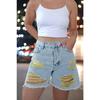 High Waist Torn With Liner Jeans Jeans Shorts