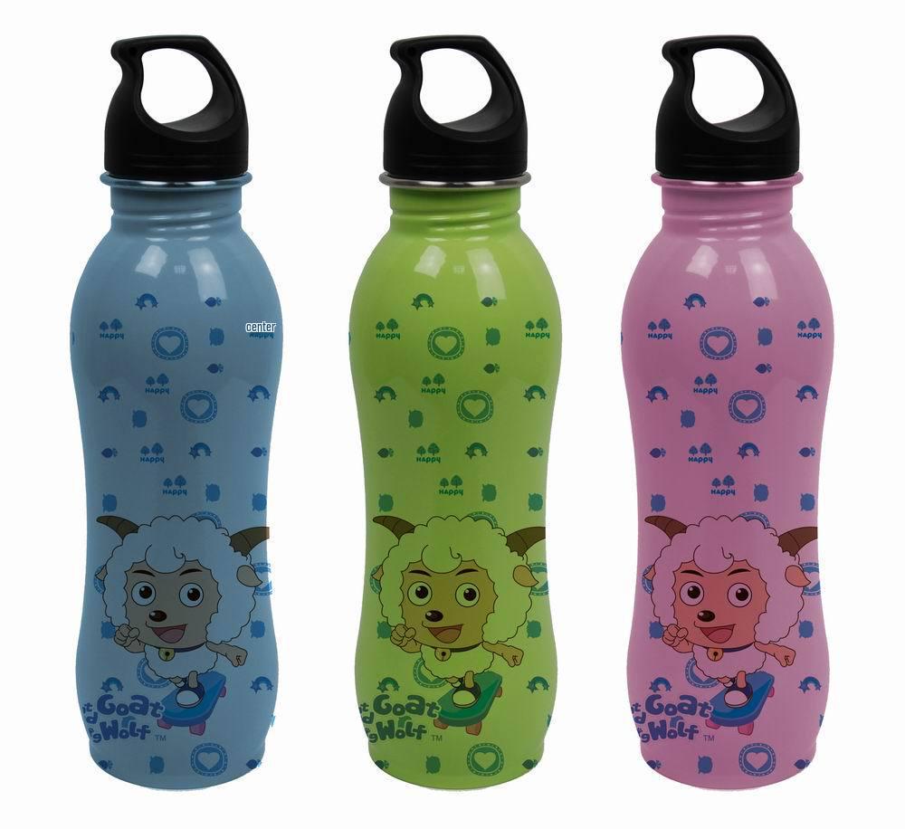 Aluminum Cartoon Water Bottle for Kids - Korean Style Outdoor Cycling Cup, Customizable Gift