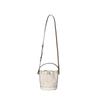 TORY BURCH T Monogram presbyopia printed drawstring jacquard fabric leather piping bucket bag shoulder crossbody handbag mini women's ivory 80534-254