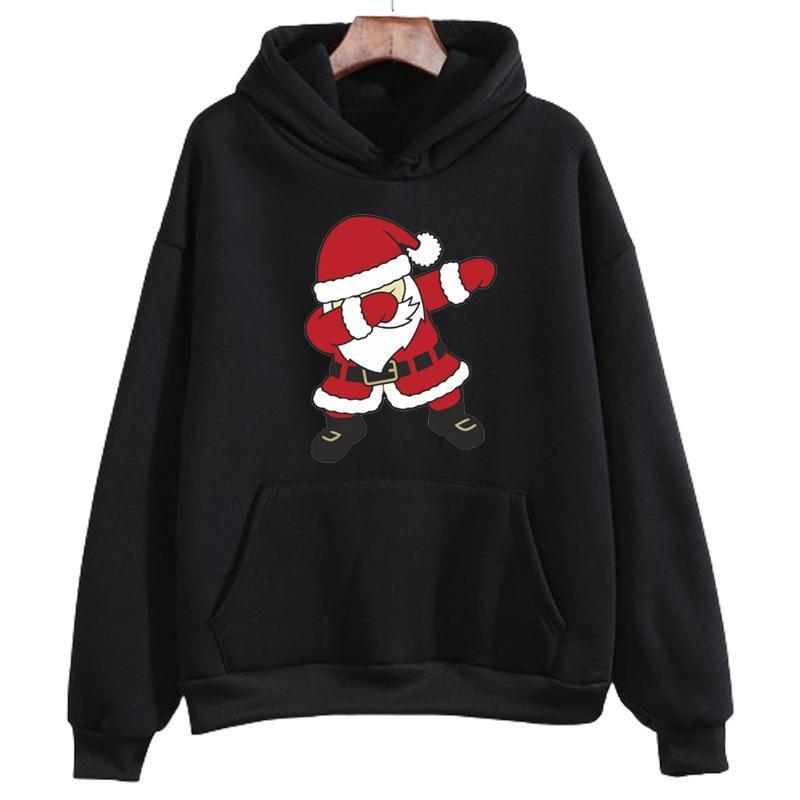 Pattern Hoodie Christmas Printed Fashion Sweatshirt Hip Hop Casual Unisex Autumn Winter Fleece Streetwear Tops Male Sudaderas