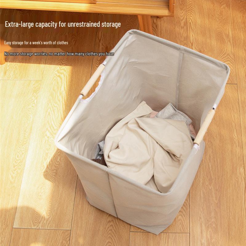 Large Foldable Waterproof Laundry Hamper - Portable Fabric Storage Basket for Bathroom