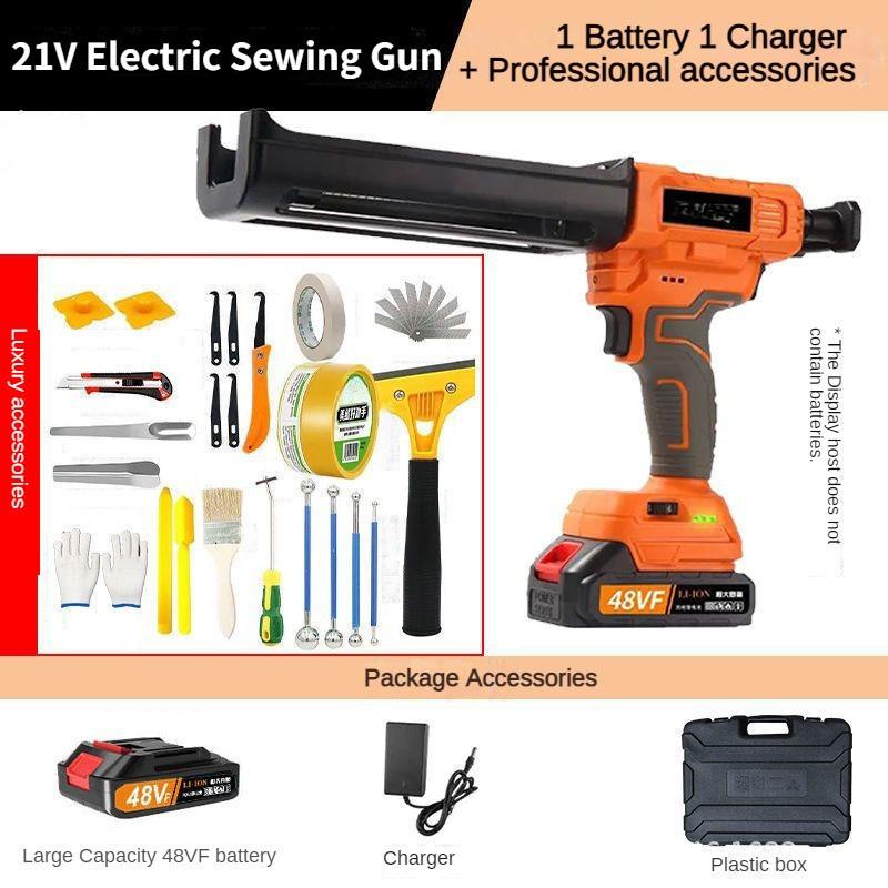 21V Household Repair Power Tool Fully Automatic Beauty Seam Glue Machine Electric Double Tube Glue Gun
