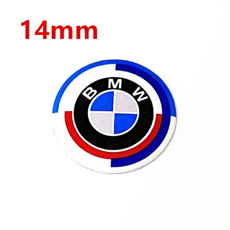 For BMW M X3 X5 X6  5 Pcs 11mm 14mm Car Key Emblem Sticker Logo Badge Decal For E34 E38 E39 E46 E60 E61 F90 E91 E92 F07 F10 F30