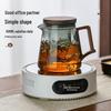 Китайский стеклянный чайный набор YIHUTEA с подставкой из сосны
