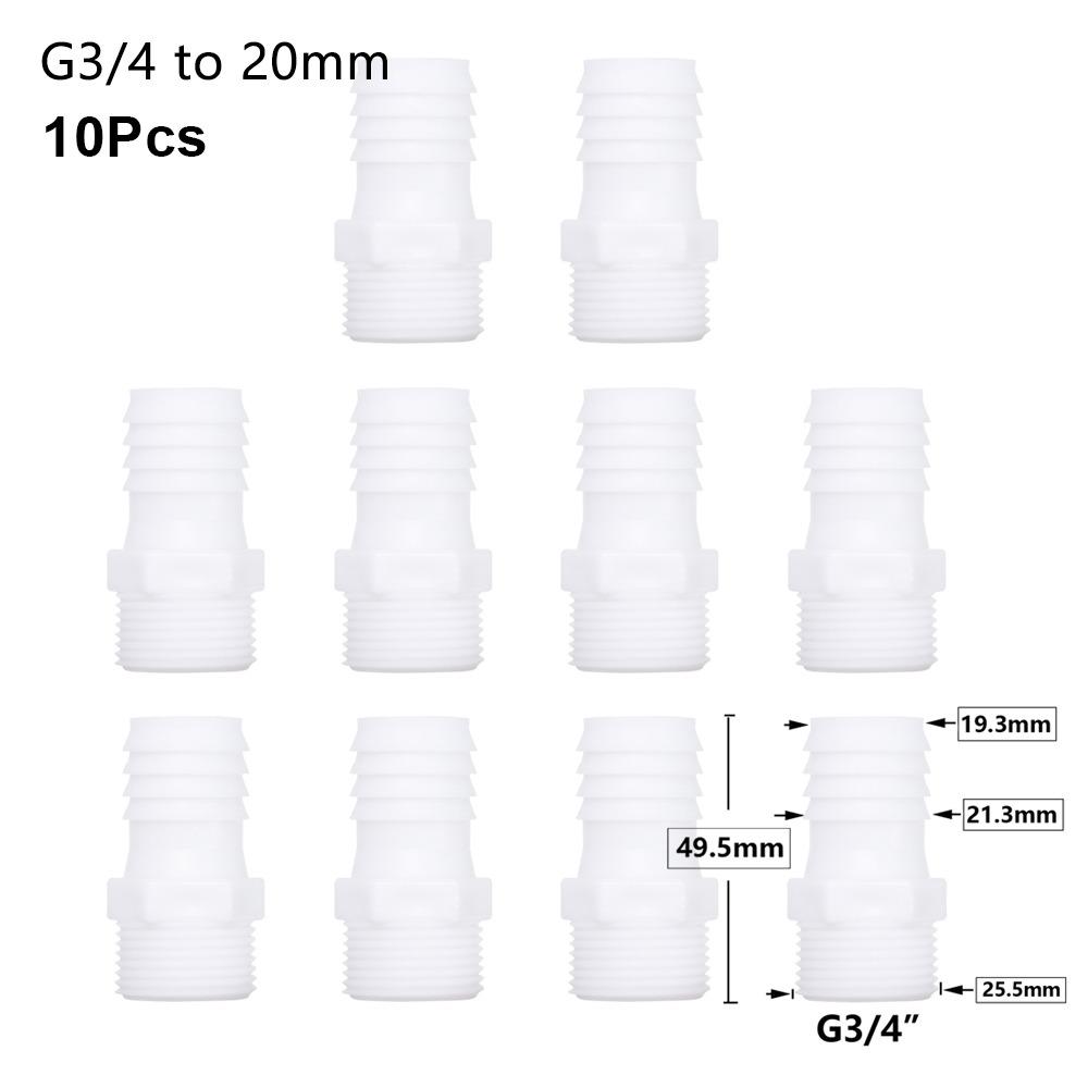 1/10 шт., соединительный шланг для системы капельного орошения, фитинги для труб, резьба 3/4 дюйма, муфта для зазубренной трубы