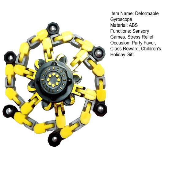 Деформируемый гироскоп, механический верх, трансформируемые спиннеры «сделай сам», для снятия тревоги, стресса, СДВГ, СДВГ, портативная сенсорная игрушка в подарок