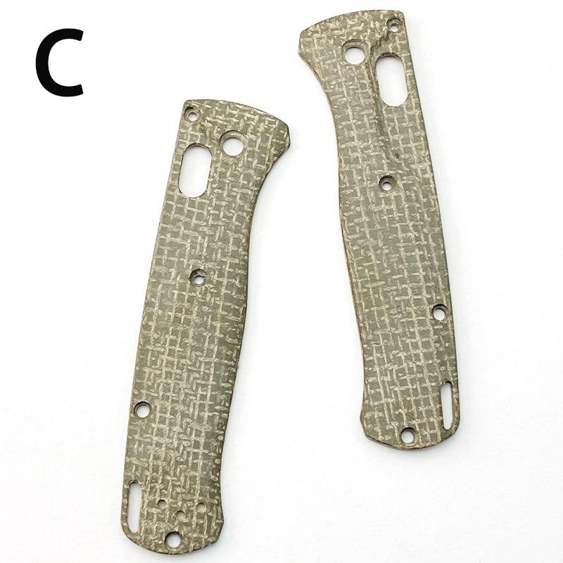 1Pair Micarta Material Folding Knife Handle Patches Scales Grips for Bugout 535 Knives DIY Making Accessory Shank Part