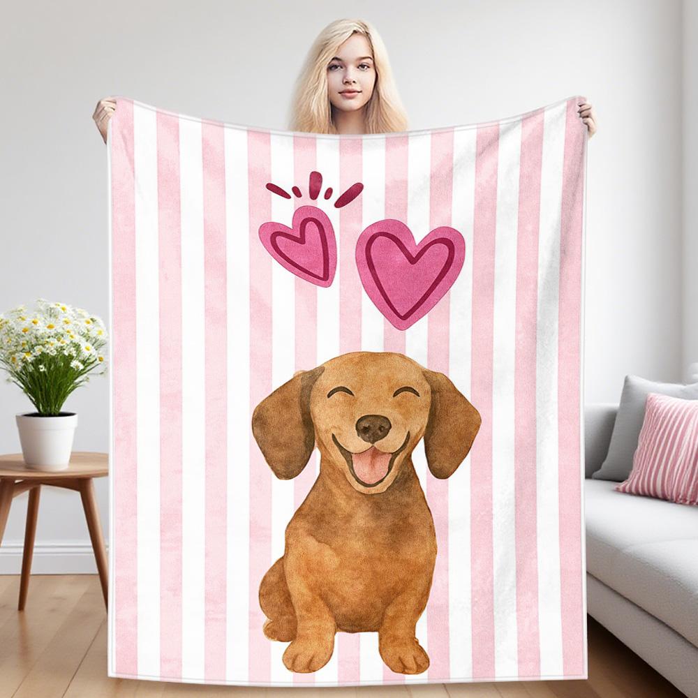 Плед для сна 'Joy Pup', Фланелевый плед, Подходит для диванов, кроватей, автомобилей, комнат, офисов, кемпинга, Изысканные подарочные пледы