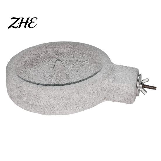Cage Mount Bird Feeder Pumice Food Bowl, 2-in-1 Stone Water Dish, Natural Material Birdcage with Screw for Parakeets Finches Canaries Lovebirds Bath