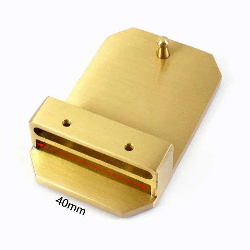 Meetee 35/40 мм Латунная Пряжка для Ремень Пояс Гладкий Хвост Зажим Застежка Замена Головки Ремень DIY Швейная Фурнитура Аксессуары