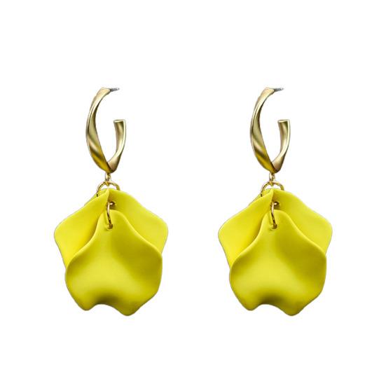 1 пара серег-подвесок, милые изысканные серьги-кольца с лепестками роз для пирсинга для повседневной жизни