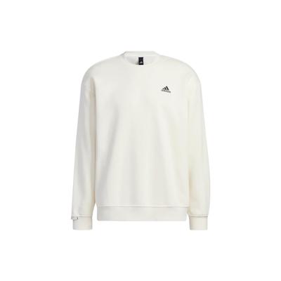 adidas Сплошной цвет с принтом логотипа, толстовка с круглым вырезом, топы унисекс, белый IB2713