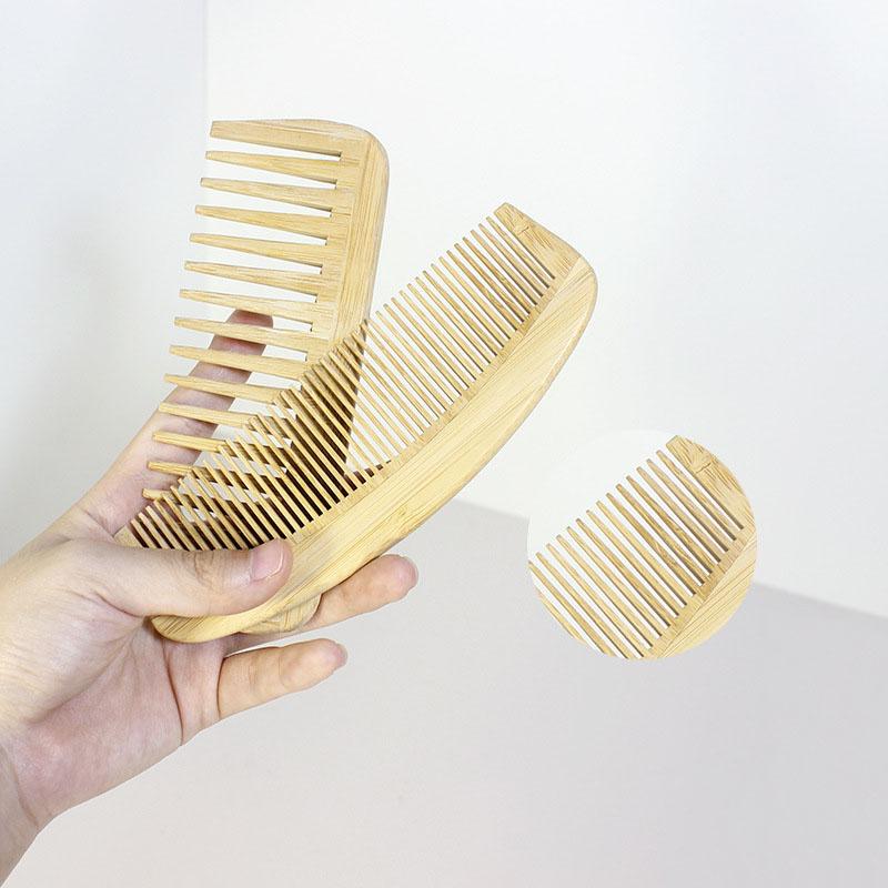 Деревянная расческа Бамбуковая расческа Антистатическая бамбуковая ароматная расческа Бамбуковая строчка Парикмахерская расческа с широкими зубьями