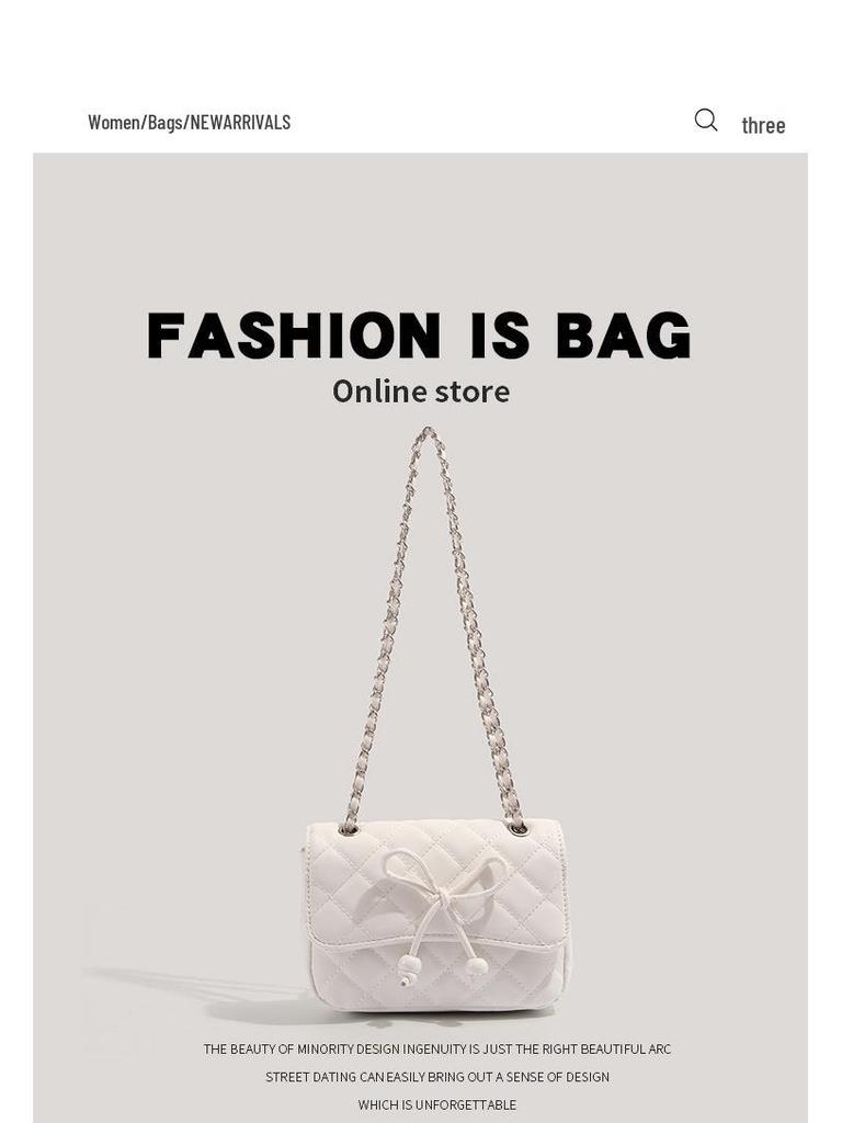 2025 Женская Мода Бант Маленькая Квадратная Сумка Кроссбоди - Универсальная и Шикарная с Деталью Цепи